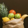 grocery bag with fruit
