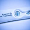 pregnancy test stick shows positive