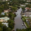 A canal close to the beach in Naples, Florida.  