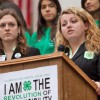 4-H youth leader speaking at podium