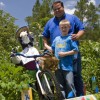 youth in his garden with leader