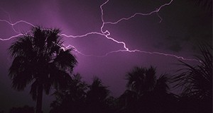 evening lightning storm