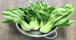 Bok choy plants with green petioles
